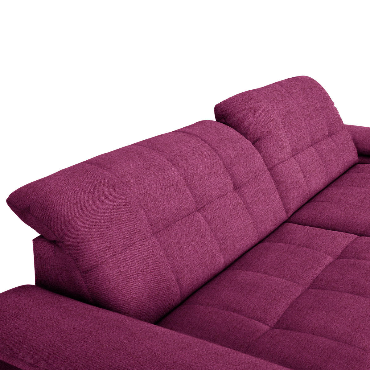 ECKSOFA in Webstoff Lila  - Lila/Schwarz, Design, Textil/Metall (265/180cm) - Carryhome