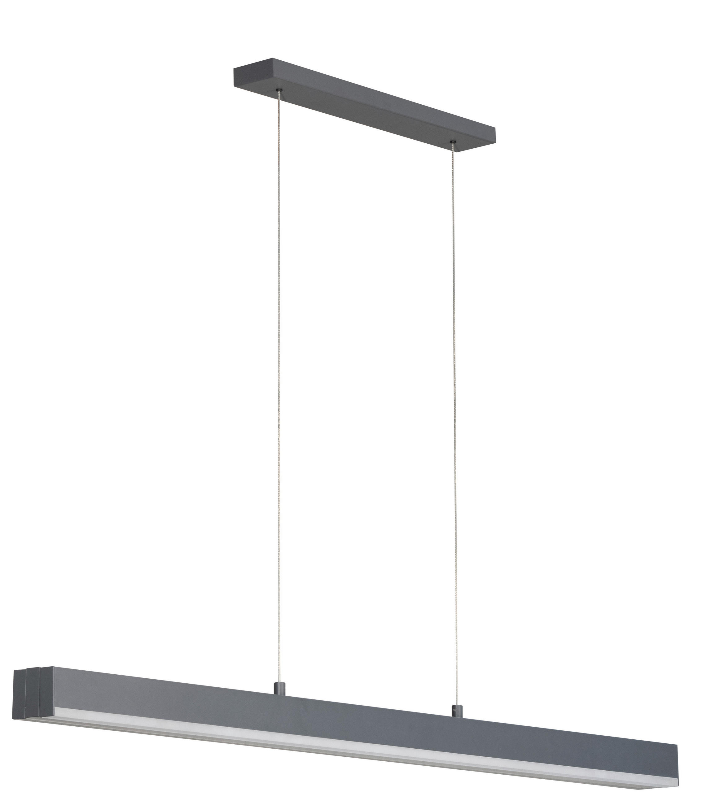 Fischer & Honsel Led-Pendelleuchte Vayana Grau 119-189x70-180x12.5 cm