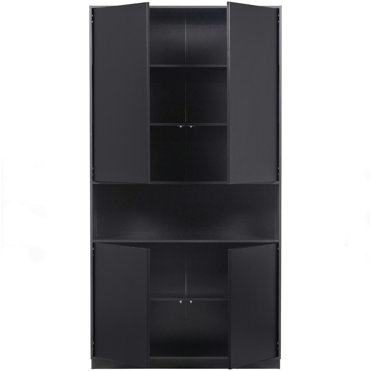 BUFFET 110/210/40 cm  in Schwarz  - Schwarz, Design, Holz (110/210/40cm) - Livetastic