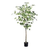 KUNSTPFLANZE Ginkgo 120 cm  - Schwarz/Braun, Design, Kunststoff (120cm)