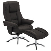 RELAXSESSELSET in Metall, Textil Anthrazit, Chromfarben - Chromfarben/Anthrazit, Design, Textil/Metall (78/114-98/86-113cm) - Cantus