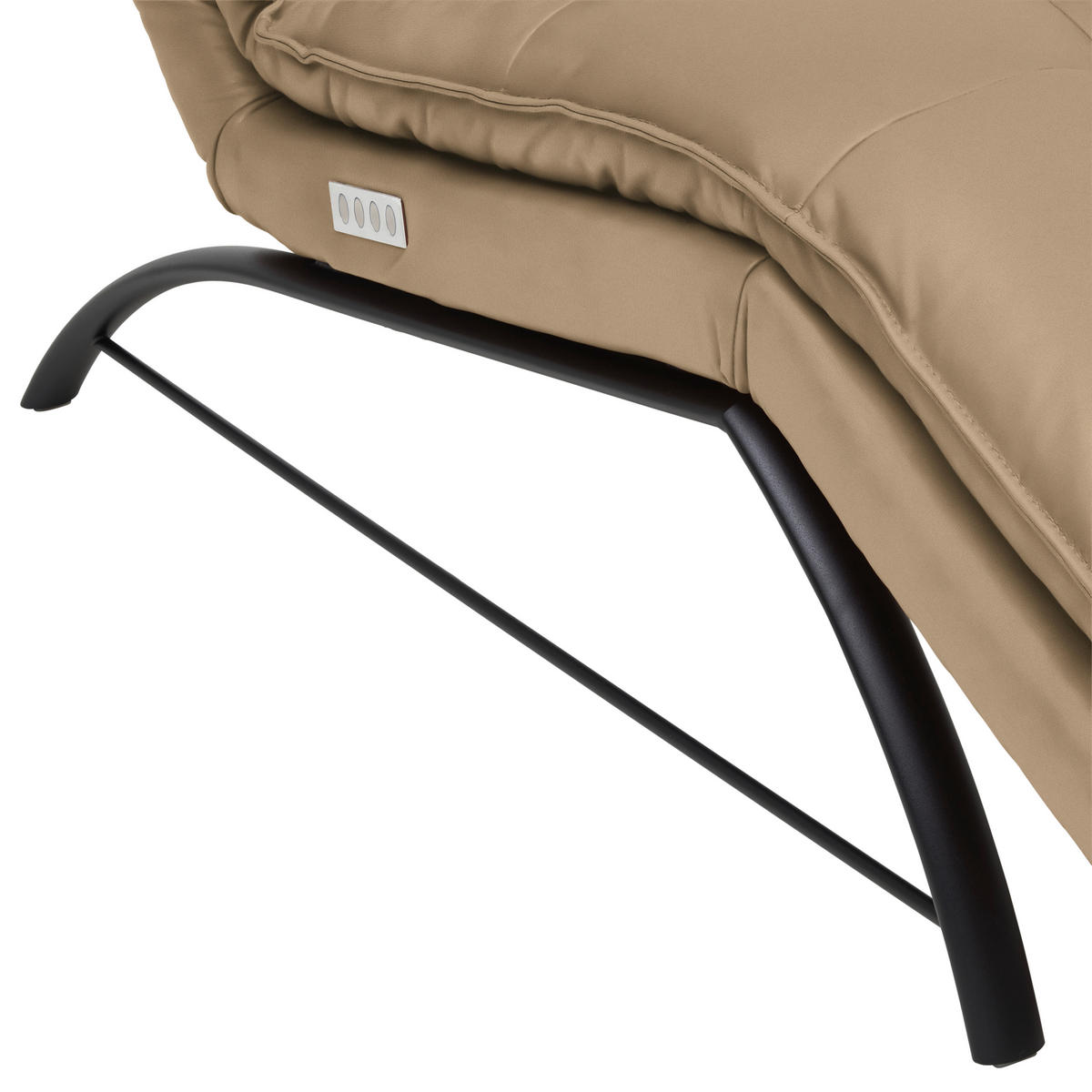 LIEGE Echtleder Hellbraun  - Hellbraun/Schwarz, Design, Leder/Metall (75/91/170cm) - Chilliano