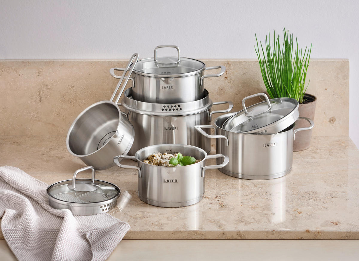 KOCHTOPFSET Lafer 5-teilig  - Basics, Metall - Johann Lafer