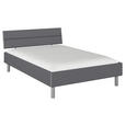 BETT 140/200 cm  in Grau  - Alufarben/Grau, Design, Holzwerkstoff/Metall (140/200cm) - Carryhome