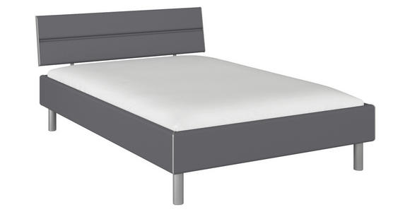 BETT 140/200 cm  in Grau  - Alufarben/Grau, Design, Holzwerkstoff/Metall (140/200cm) - Carryhome