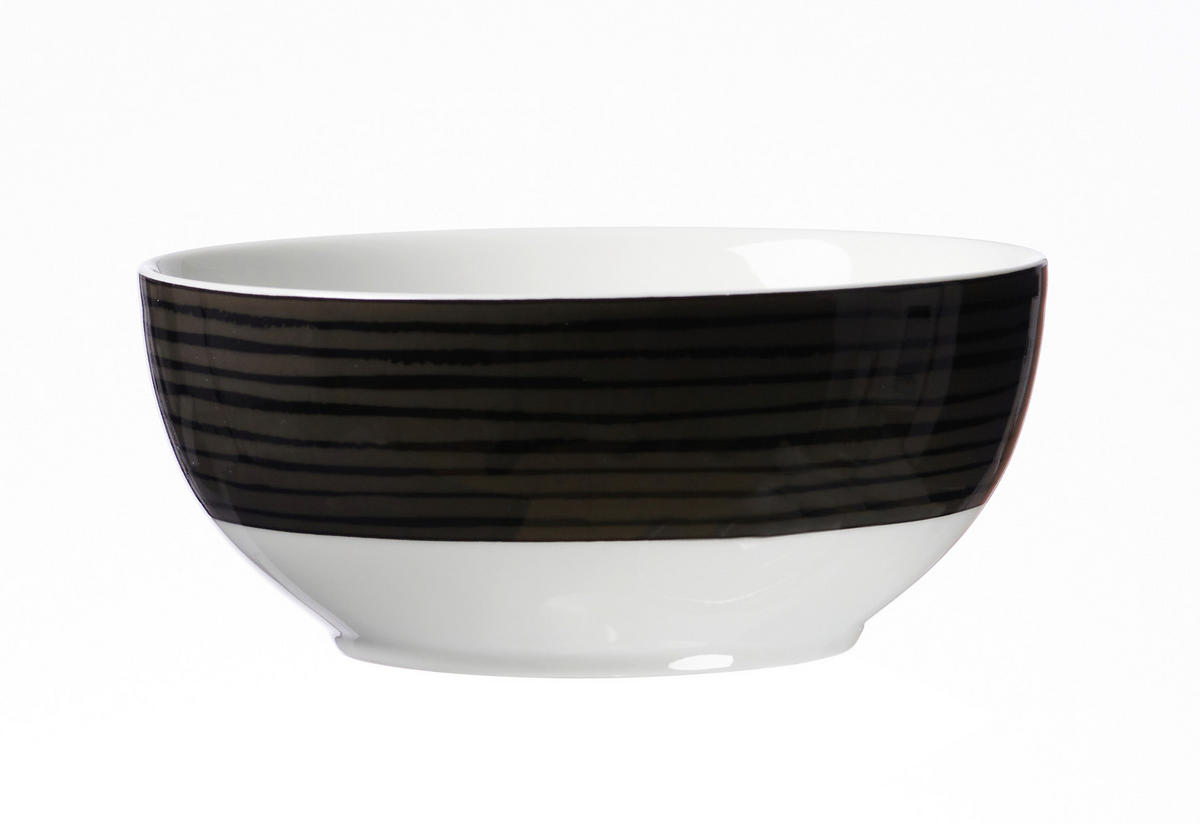 KOMBISERVICE Schwarz, Weiß VELVET 16-teilig 4 Personen  - Schwarz/Weiß, Basics, Keramik (30/26/31cm) - Ritzenhoff Breker
