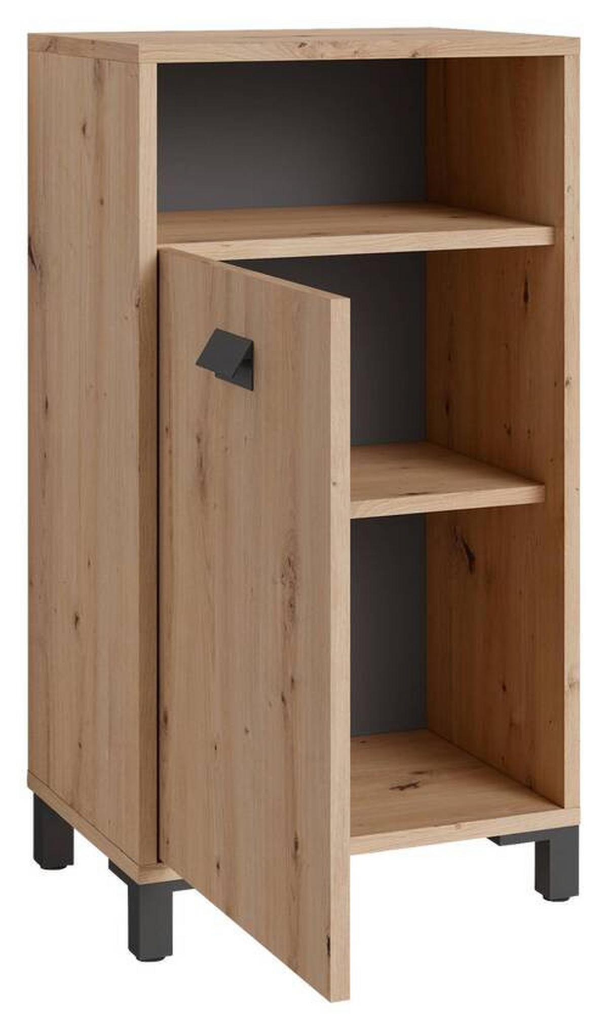 UNTERSCHRANK 42/77,5/31 cm   - Anthrazit/Schwarz, MODERN, Holzwerkstoff/Kunststoff (42/77,5/31cm) - MID.YOU