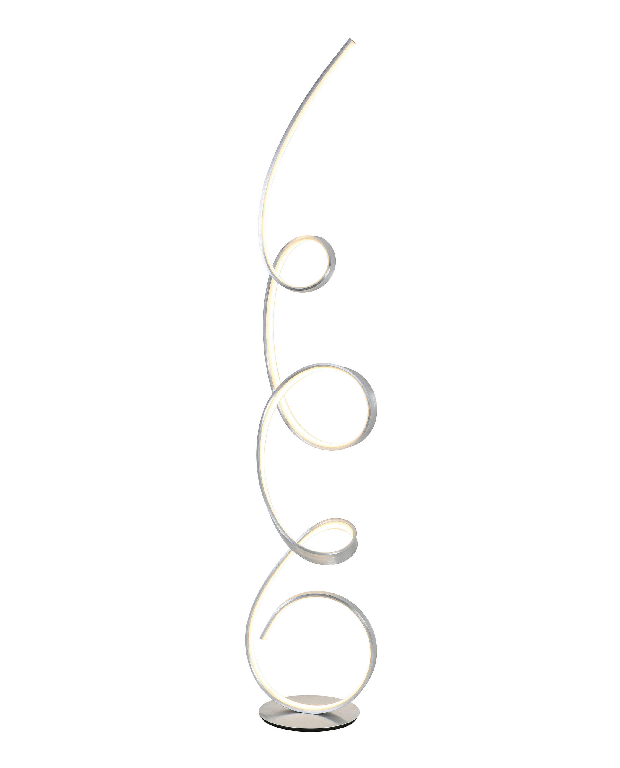 LAMPADAR CU LED - culoare aluminiu, Lifestyle, plastic/metal (24/30,3/156,7cm) - Novel