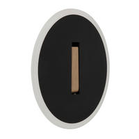 LED-WANDLEUCHTE - Weiss/Dunkelbraun, Design, Holzwerkstoff/Kunststoff (20,5/5cm) - Globo