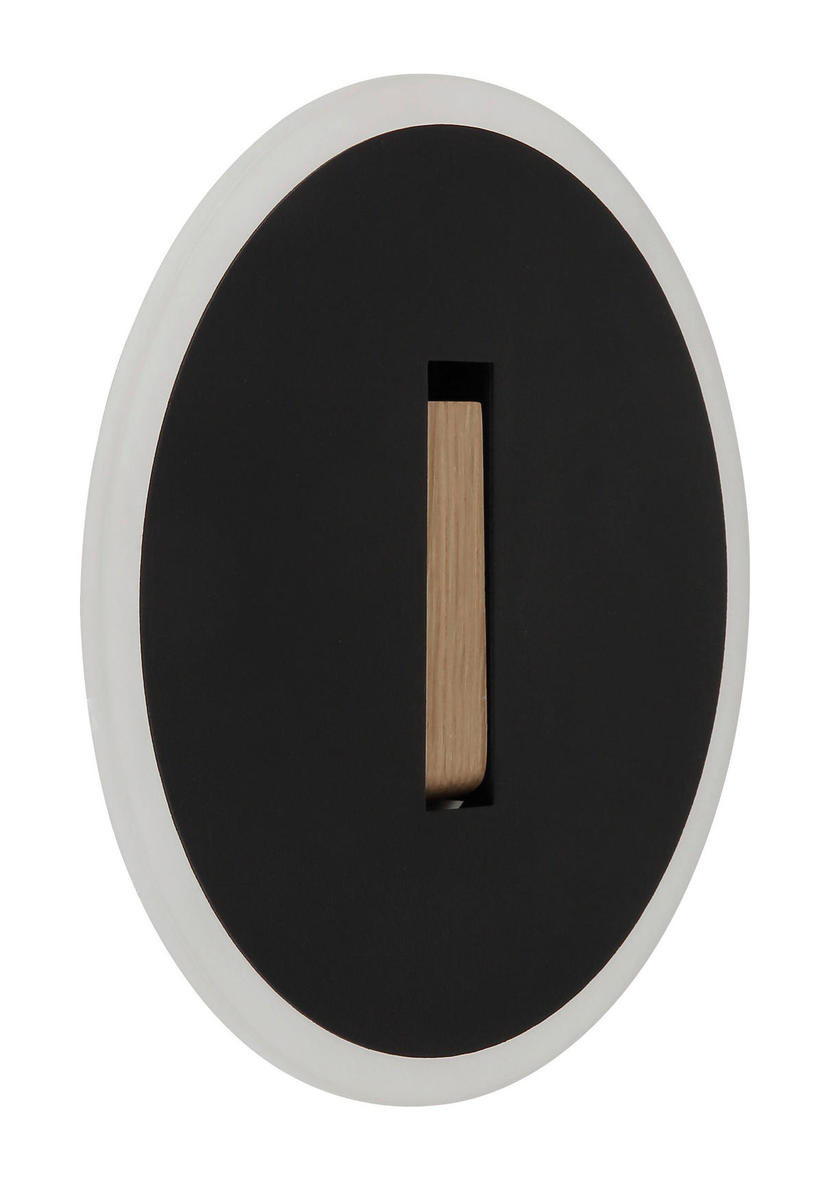 LED-WANDLEUCHTE - Weiss/Dunkelbraun, Design, Holzwerkstoff/Kunststoff (20,5/5cm) - Globo