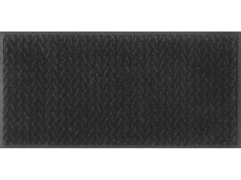 LÄUFER 35/75 cm Duo Charcoal Schwarz  - Schwarz, KONVENTIONELL, Kunststoff/Textil (35/75cm) - wash+dry