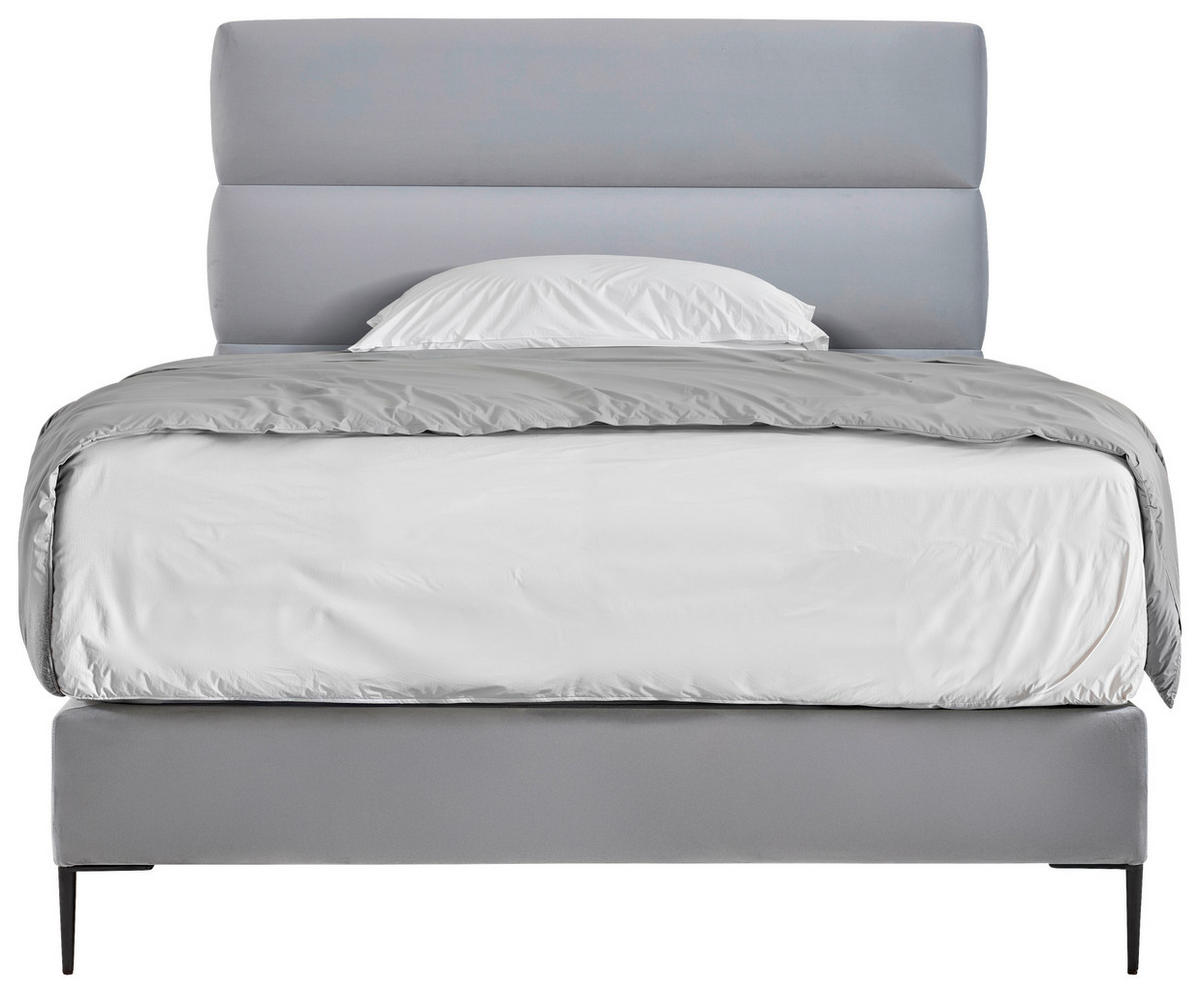 BOXSPRING-ÁGY 120/200 cm  világosszürke  - világosszürke/natúr színű, Modern, faalapú anyag/textil (120/200cm) - MID.YOU