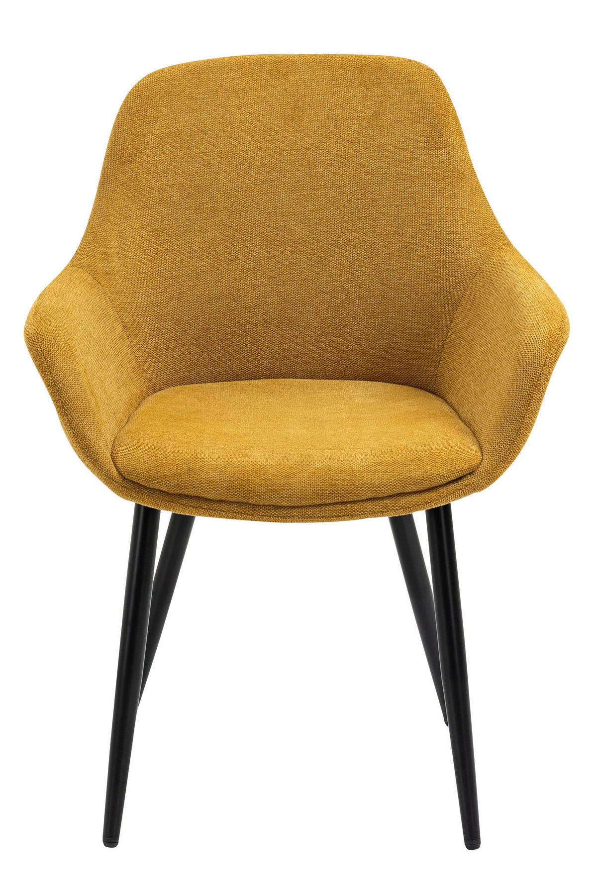 TISCHGRUPPE Gelb, Walnussfarben  - Gelb/Walnussfarben, MODERN, Holz/Textil (160/90/75cm) - Livetastic