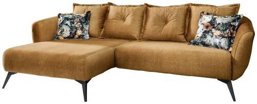 ECKSOFA Multicolor, Gelb Velours  - Gelb/Multicolor, MODERN, Holz/Textil (162/277cm) - Livetastic