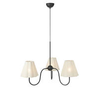 PENDELLAMPA Veya 90/62/90 cm  - beige/svart, Basics, metall/textil (90/62/90cm) - Markslöjd