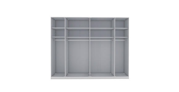 DREHTÜRENSCHRANK  in Weiß, Eiche Bianco  - Schieferfarben/Eiche Bianco, KONVENTIONELL, Glas/Holzwerkstoff (250/216/58cm) - Dieter Knoll