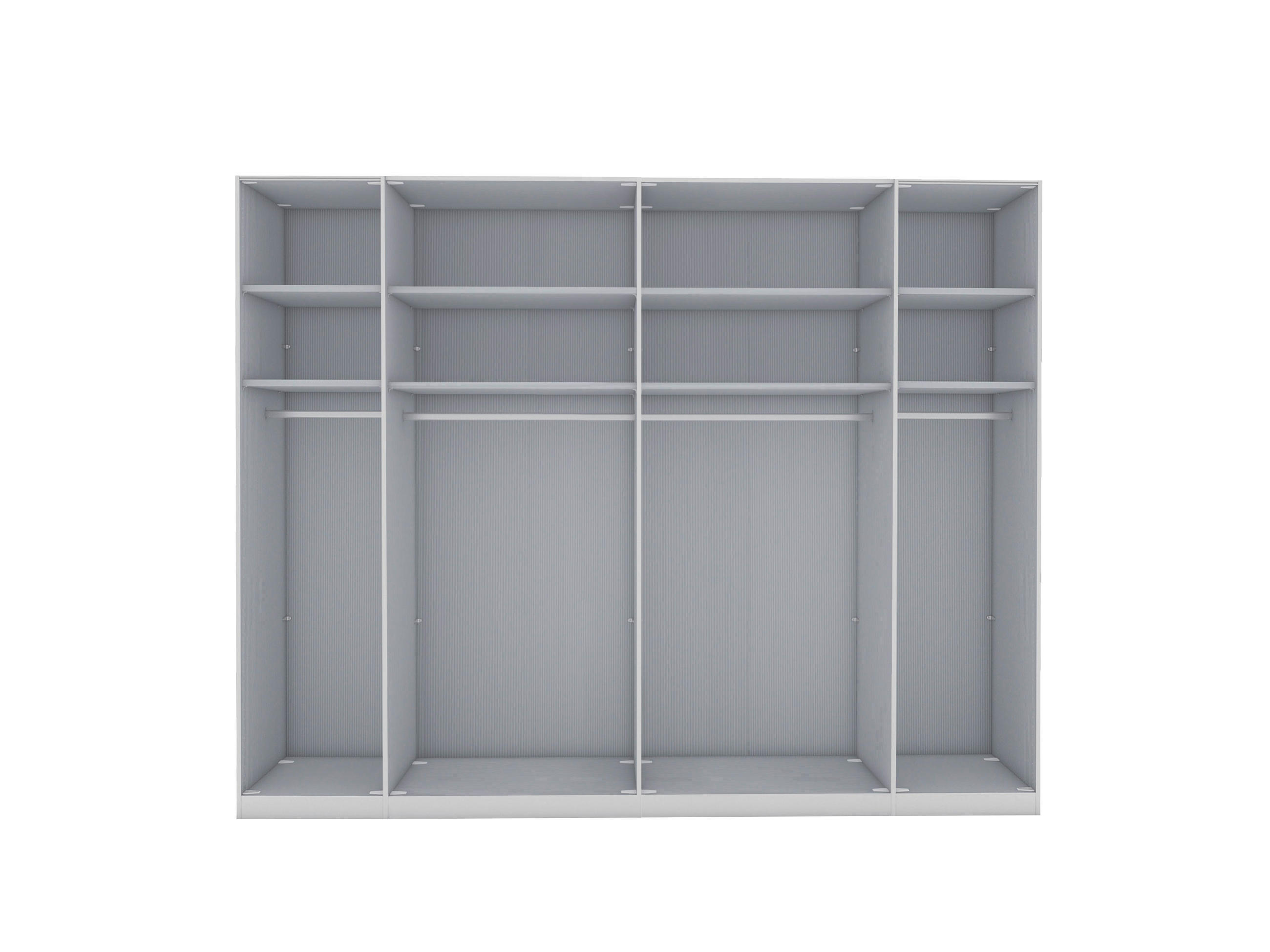 DREHTÜRENSCHRANK in Champagner, Eiche Bianco  - Schieferfarben/Eiche Bianco, Konventionell, Glas/Holzwerkstoff (300/236/58cm) - Dieter Knoll