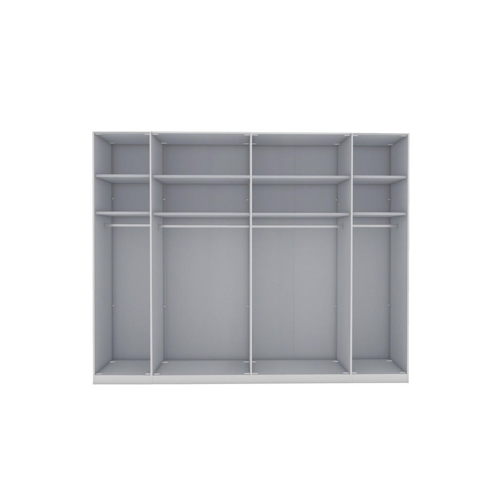 Thumbnail - Dieter Knoll Drehtürenschrank, Champagner, Eiche Bianco, Metall, 8 Fächer, 6 Schubladen, 300x236x58 cm, ISO 9001, Golden...