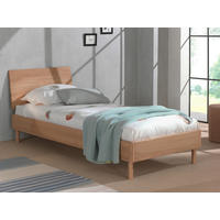 BETT 90/200 cm  in Naturfarben  - Naturfarben/Nickelfarben, MODERN, Holz (90/200cm) - MID.YOU