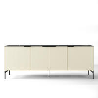 SIDEBOARD  in 200/75/47 cm  - Creme/Schwarz, MODERN, Holzwerkstoff/Metall (200/75/47cm) - Carryhome