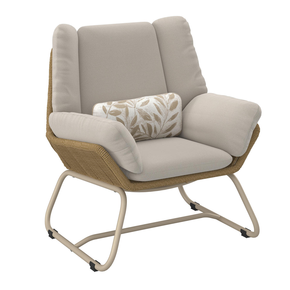 GARTENSET  3-teilig  - Beige/Naturfarben, Design, Kunststoff/Textil - Dieter Knoll