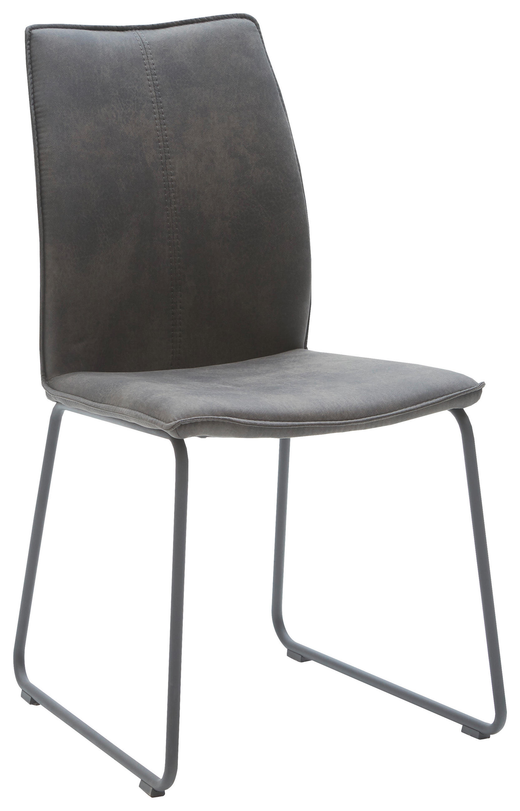 STUHL - Anthrazit, Design, Textil/Metall (46/93/57cm) - Dieter Knoll