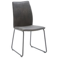 STUHL - Anthrazit, Design, Textil/Metall (46/93/57cm) - Dieter Knoll