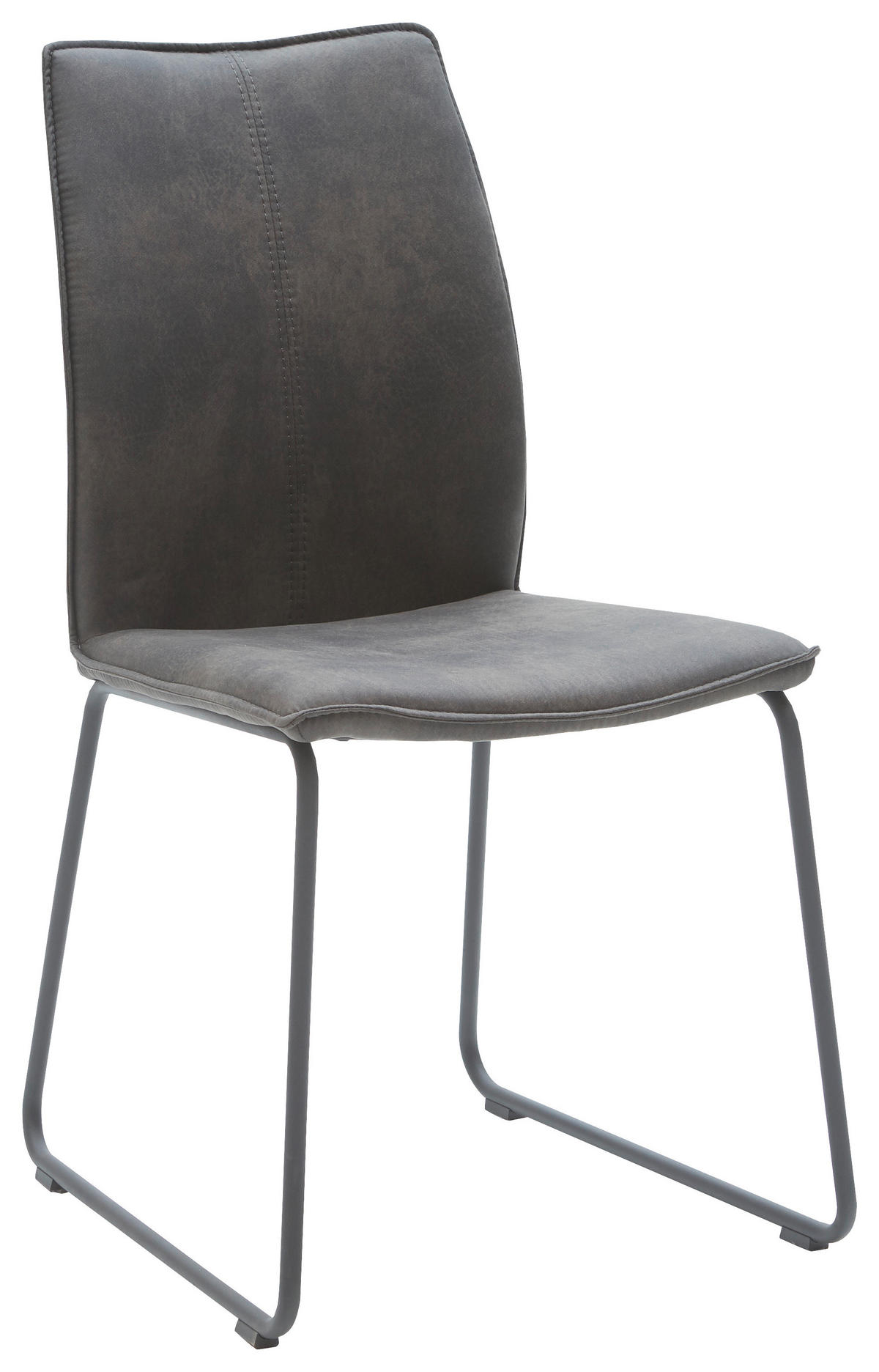 STUHL - Anthrazit, Design, Textil/Metall (46/93/57cm) - Dieter Knoll