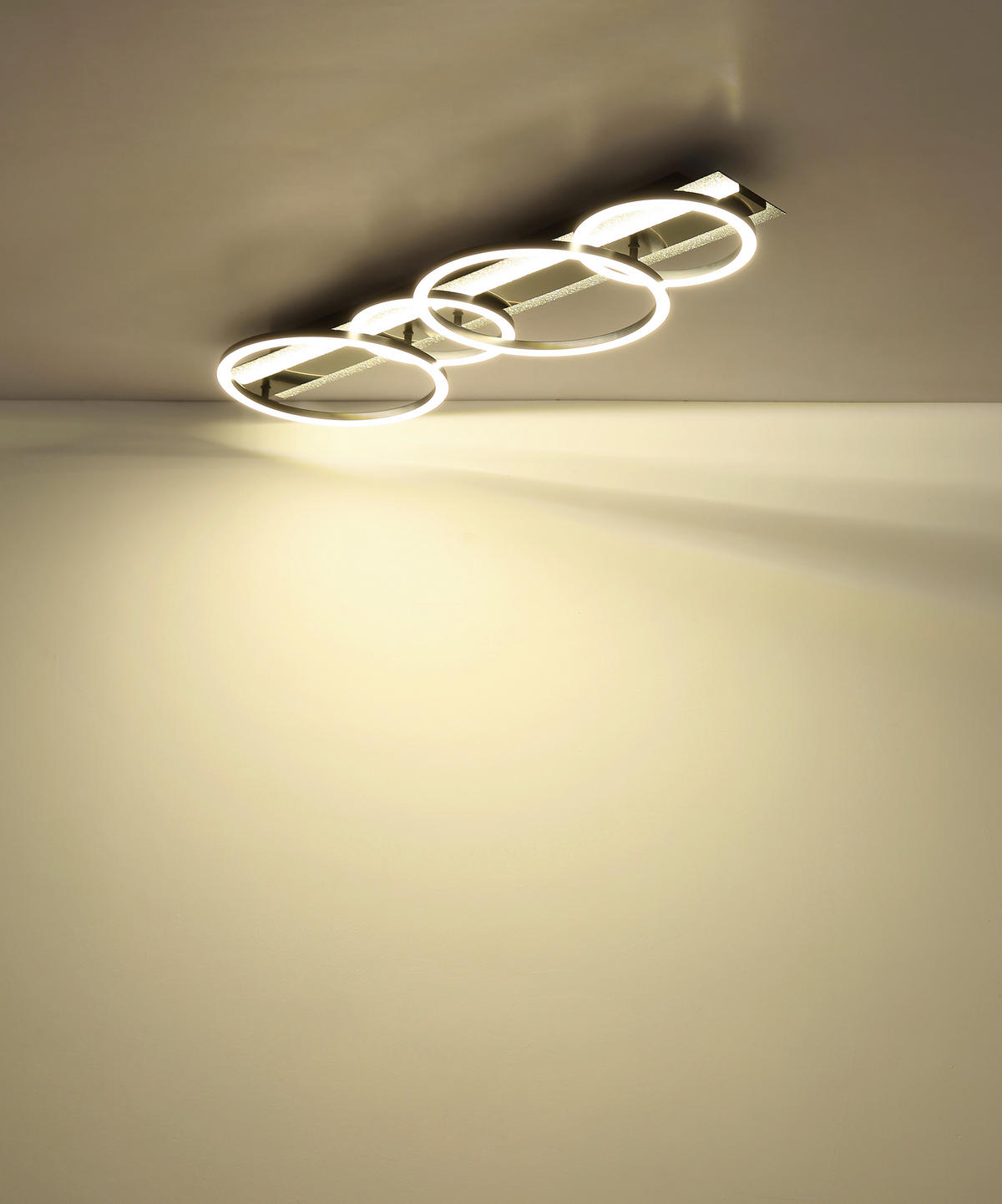 LED-DECKENLEUCHTE 86,2/30/8,8 cm   - Silberfarben/Schwarzchrom, Design, Kunststoff/Metall (86,2/30/8,8cm) - Globo