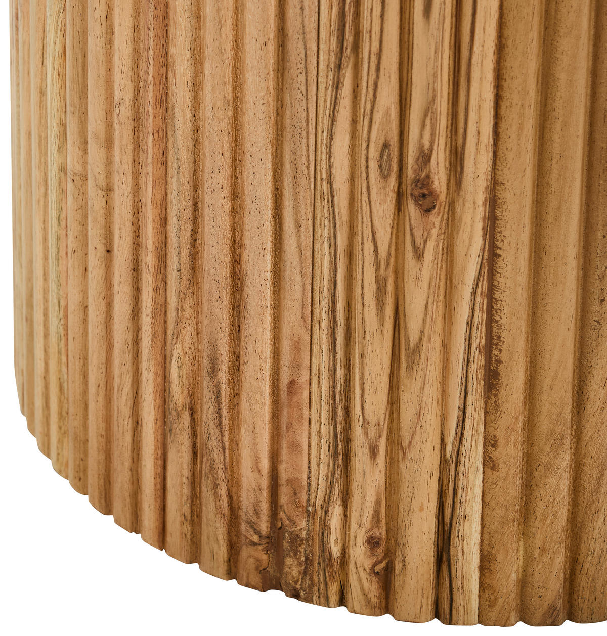 BEISTELLTISCH Akazie vollmassiv Akaziefarben rund  - Akaziefarben, KONVENTIONELL, Holz (40/50/40cm) - Livetastic