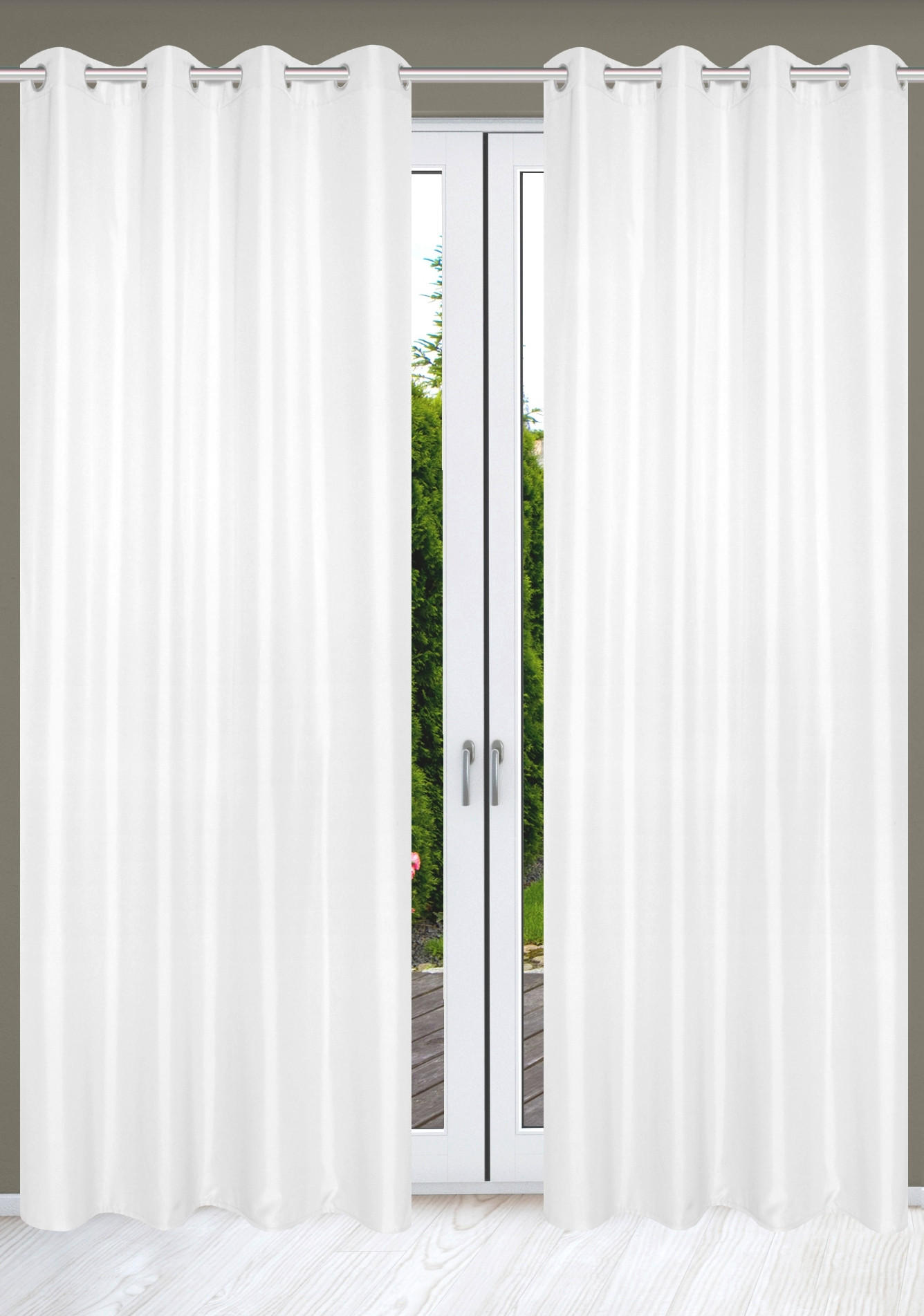 ÖSENSCHAL ATLANTIKA blickdicht 140/235 cm   - Weiß, Basics, Textil (140/235cm)