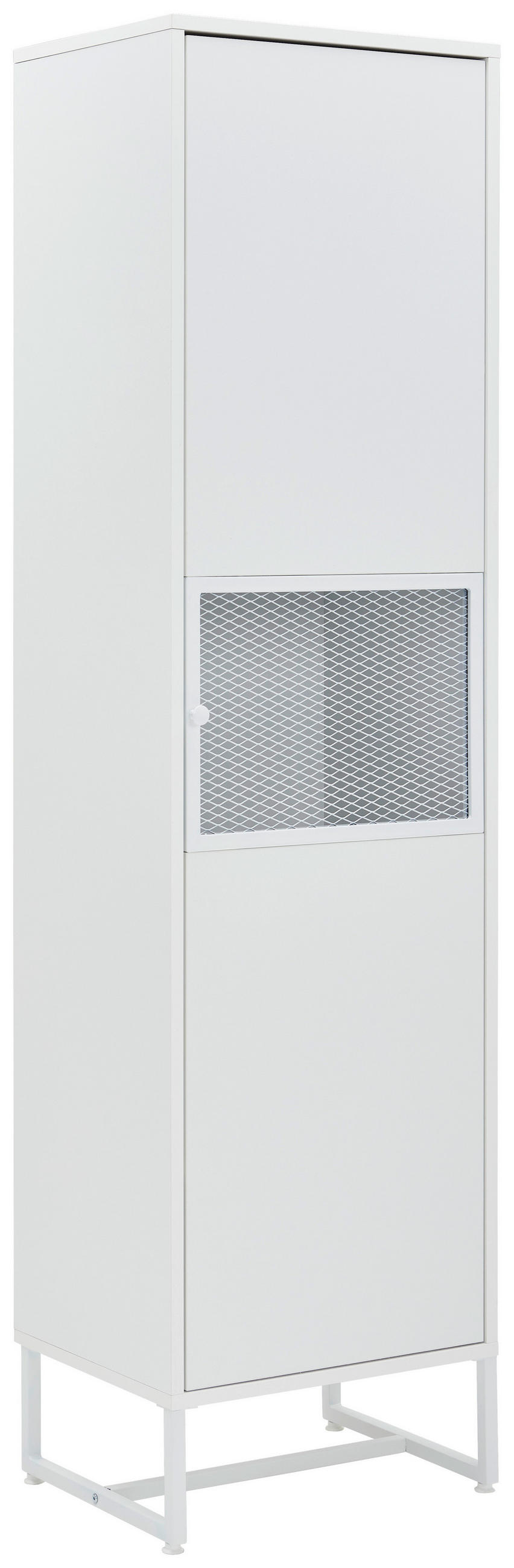 DULAP PENTRU HOL 50/190/41 cm  - alb/negru, Modern, metal/material pe bază de lemn (50/190/41cm) - P & B
