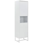 GARDEROBENSCHRANK  in 50/190/41 cm  - Schwarz/Weiß, MODERN, Holzwerkstoff/Metall (50/190/41cm) - Novel