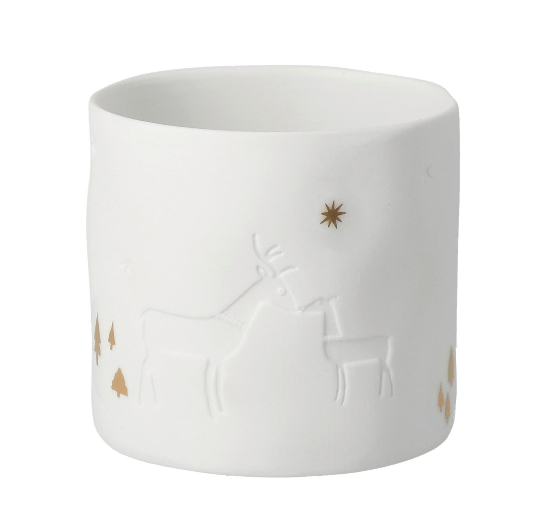 TEELICHTHALTER - Weiss, Basics, Keramik (7/6,5cm) - Räder