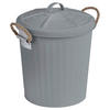 KOSMETIKEIMER GARA 6 L  - Grau, Basics, Textil/Metall (24/28,5/23cm) - Wenko