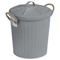 KOSMETIKEIMER GARA 6 L  - Grau, Basics, Textil/Metall (24/28,5/23cm) - Wenko