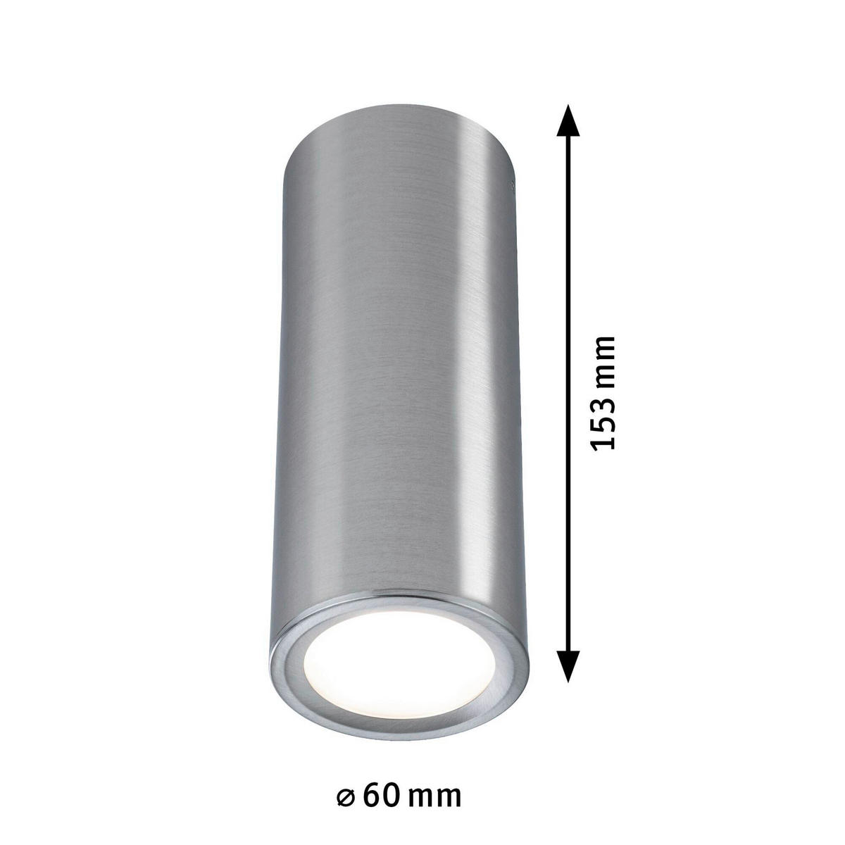 LED-STRAHLER Barrel 6.0/15.3 cm   - Edelstahlfarben, Basics, Metall (6.0/15.3cm) - Paulmann
