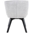ARMLEHNSTUHL  in Webstoff  - Hellgrau/Schwarz, Design, Holz/Textil (63/83/62cm) - Novel