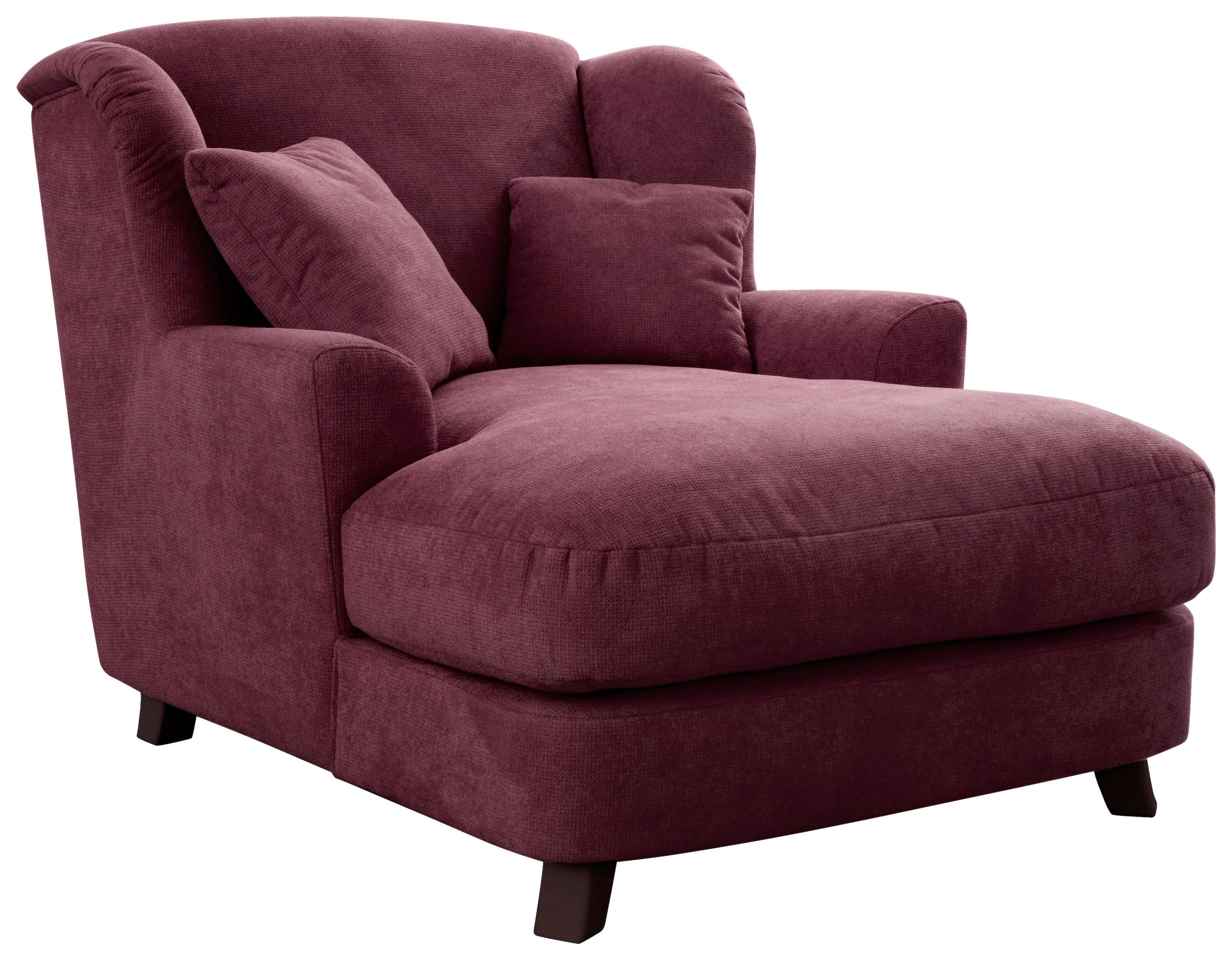 XXL-SESSEL in Dunkelrot  - Dunkelbraun/Dunkelrot, Modern, Holzwerkstoff/Textil (109/104/145cm) - Sit & More