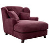XXL-SESSEL - Dunkelbraun/Dunkelrot, MODERN, Holzwerkstoff/Textil (109/104/145cm) - Sit & More