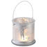 LATERNE - Weiß, Basics, Glas/Metall (13/12cm) - X-Mas