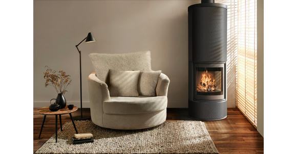 SESSEL in Flachgewebe Weiß  - Schwarz/Weiß, KONVENTIONELL, Textil/Metall (115/72/115cm) - Carryhome