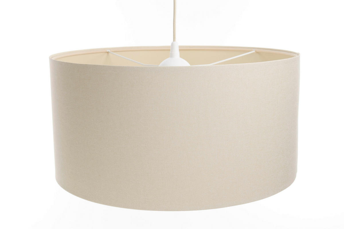 HÄNGELEUCHTE Boho Elegant 50/95 cm   - Beige/Creme, Design, Kunststoff/Textil (50/95cm)