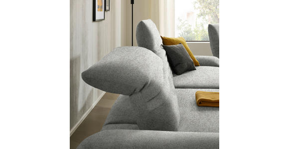 ECKSOFA  in Bouclé Grau  170-195/280 cm  - Schwarz/Grau, Design, Textil/Metall (170-195/280cm) - Dieter Knoll