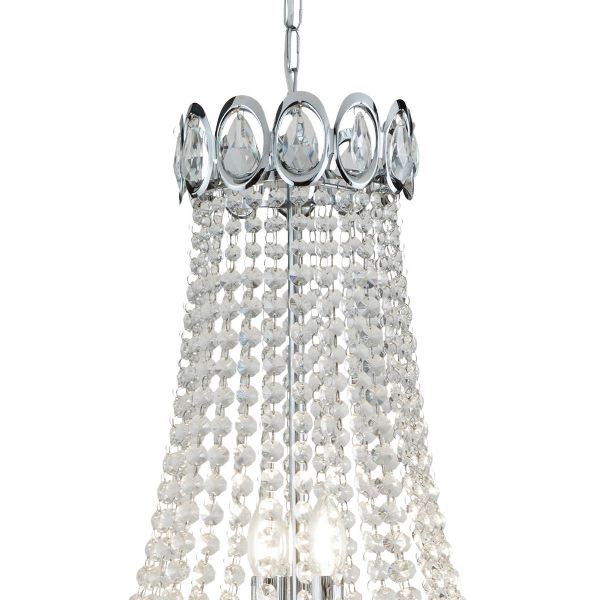 KRISTALNA VISEĆA SVJETILJKA  54/240 cm       - boje kroma, Lifestyle, staklo/metal (54/240cm)