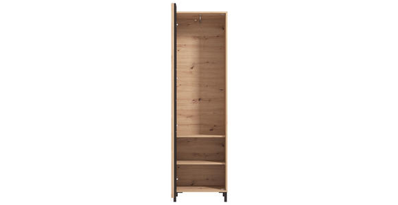 GARDEROBE 6-teilig  in 240/192,5/40 cm  - Schwarz/Eiche Artisan, Basics, Holzwerkstoff/Textil (240/192,5/40cm) - Carryhome