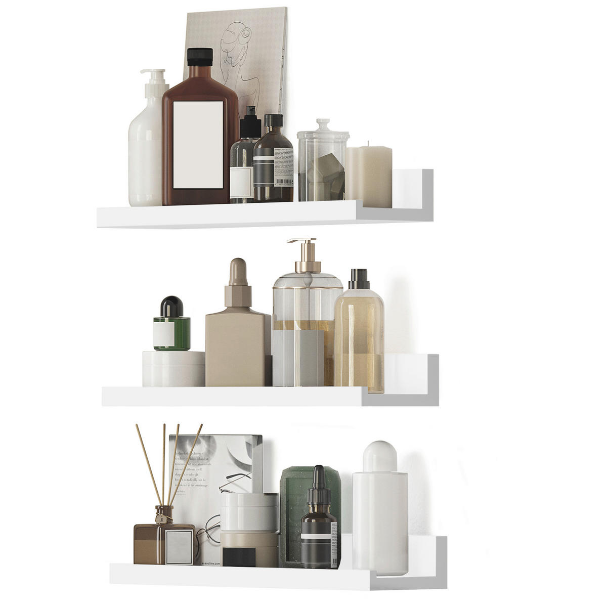 WANDBOARDSET 3-teilig Weiß  - Weiß, Trend, Holzwerkstoff (38/5/10cm) - Boxxx