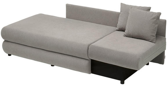 RÉCAMIERE in Flachgewebe Grau - Schwarz/Grau, Design, Kunststoff/Textil (171/71-88/93cm) - Cantus