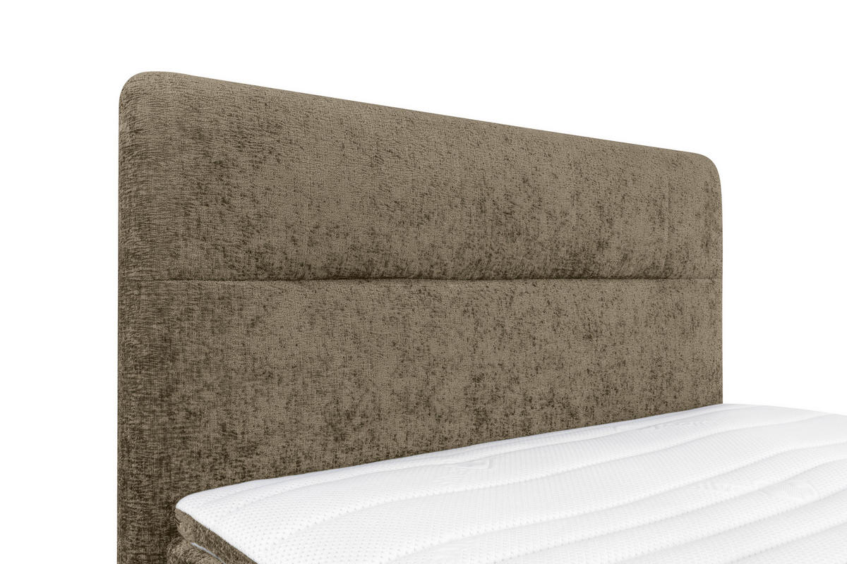 BOXSPRINGBETT 140/200 cm  in Schlammfarben  - Schlammfarben/Schwarz, Design, Textil/Metall (140/200cm) - Esposa