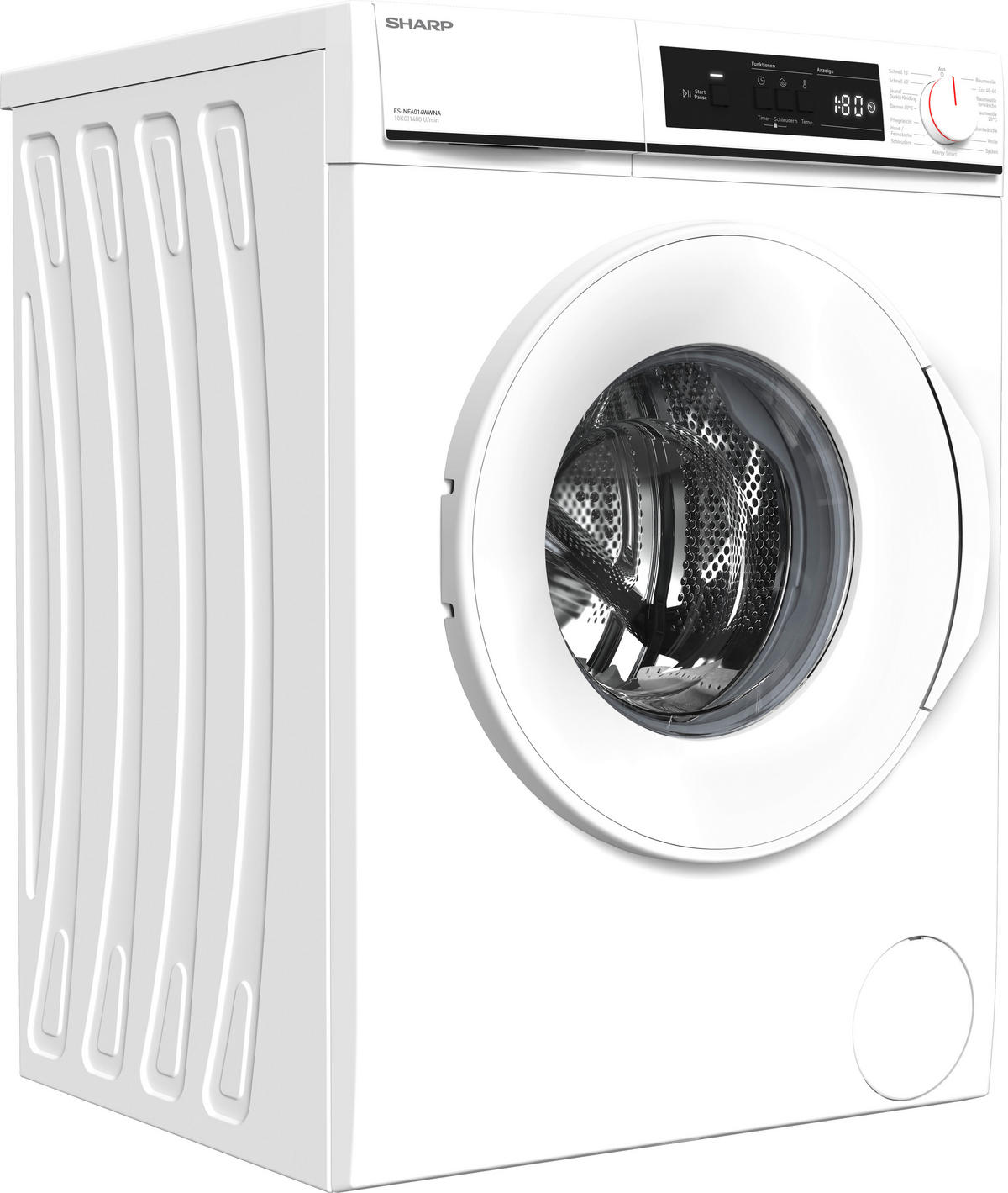 WASCHMASCHINE ES-NFA014WWNA-DE   - Weiß, Basics, Glas/Kunststoff (59.7/84.5/58.2cm) - Sharp